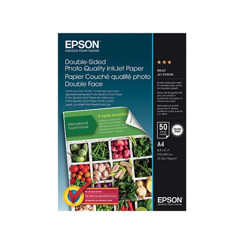 Epson Double-sided Photo Quality Inkjet Paper A4 50 Sheets C13S400059