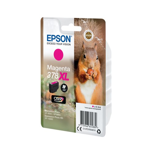 EP64588 Epson 378XL Ink Cartridge Claria Photo HD High Yield Squirrel Magenta C13T37934010