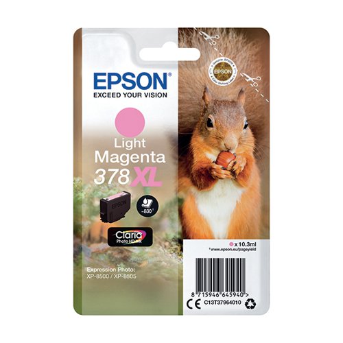 EP64594 Epson 378XL Ink Cartridge Claria Photo HD High Yield Squirrel Light Magenta C13T37964010