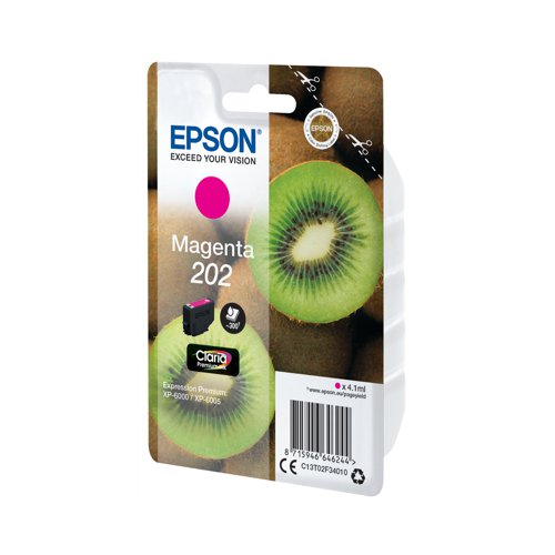 Epson 202 Premium Ink Claria Kiwi Magenta C13T02F34010 Inkjet Cartridges EP64624