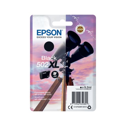 Epson 502XL Ink Cartridge Binoculars Black C13T02W14010 Inkjet Cartridges EP65280