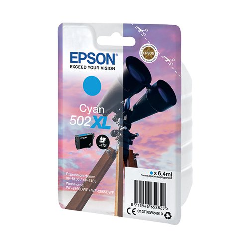 Epson 502XL Ink Cartridge Binoculars Cyan C13T02W24010 Inkjet Cartridges EP65282