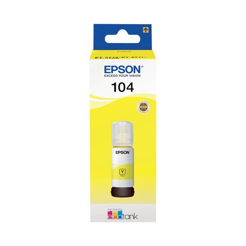 Epson 104 Ink Bottle EcoTank Yellow C13T00P440 - EP65583