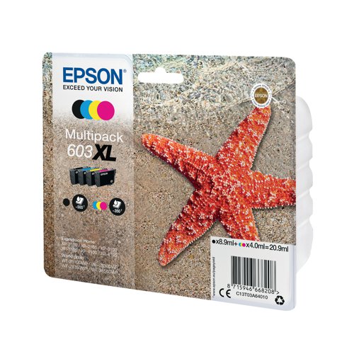 Epson 603XL Ink Cartridge Starfish High Yield Multipack CMYK C13T03A64010 Inkjet Cartridges EP66820
