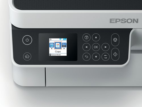 The Epson EcoTank ET-M2120 is a reliable, time-saving and energy efficient EcoTank which features print, copy, scan and mobile printing. Delivering a first page in as little as 6 seconds, no warm up time. With a 20 ppm print output, printing jobs will be completed efficiently, speeding through everyday tasks. Offering a cost-efficient solution, one bottle of EcoTank ink is the equivalent of five toner cartridges, 5,000 page yield. The refillable ink tank printer is durable, fast and energy efficient, and this model features a Micro Piezo printhead and 150-sheet front tray. Reducing your printing cost.