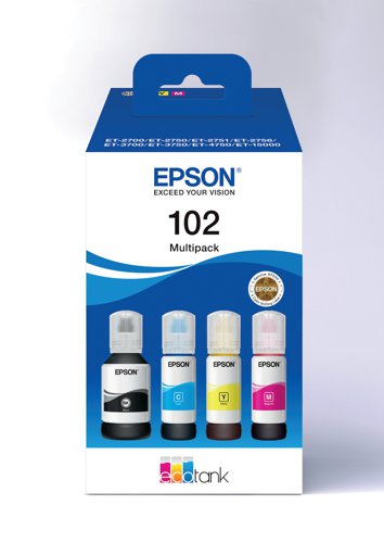 Epson 102 Ecotank CMYK Multipack C13T03R640 Inkjet Cartridges EP68489