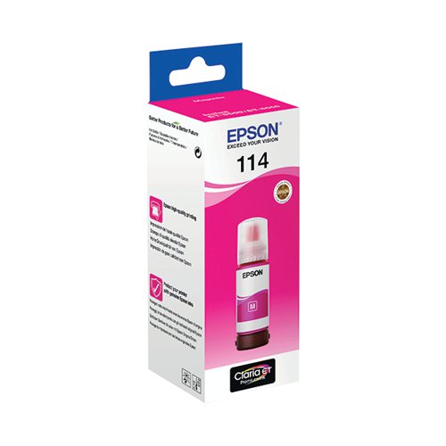 Epson 114 Ink Bottle EcoTank Magenta C13T07B340 Inkjet Cartridges EP68731