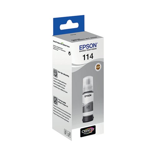 Epson 114 Ink Bottle EcoTank Grey C13T07B540 Inkjet Cartridges EP68733