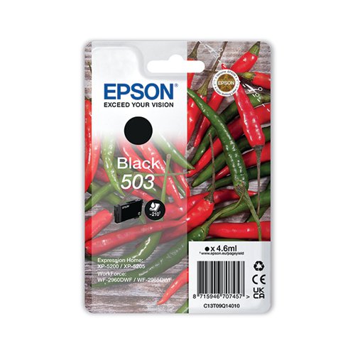 Epson 503 Ink Cartridge Chilli Black C13T09Q14010