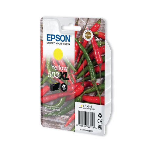 Epson 503XL Ink Cartridge High Yield Chilli Yellow C13T09R44010 EP70771