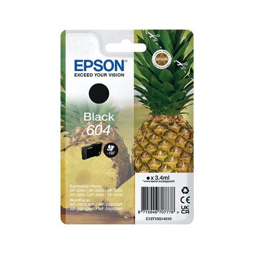 Epson 604 Ink Cartridge Pineapple Black C13T10G14010
