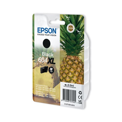 Epson 604XL Ink Cartridge High Yield Pineapple Black C13T10H14010