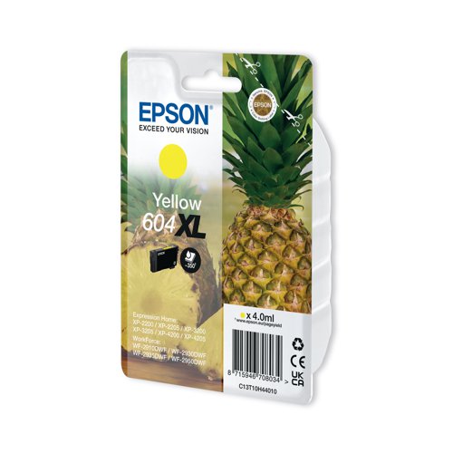 Epson 604XL Ink Cartridge High Yield Pineapple Yellow C13T10H44010