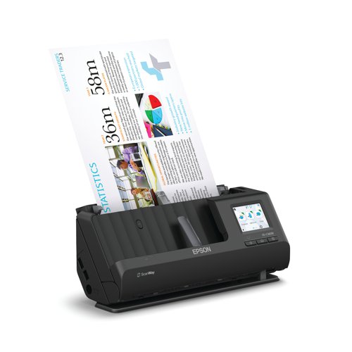 Epson ES-C380W Compact Network Scanner A4 Black B11B269401BY | EP72046 | Epson