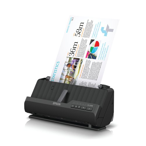 Epson ES-C320W Compact Scanner with Wi-Fi A4 Black B11B270401BY | EP72047 | Epson