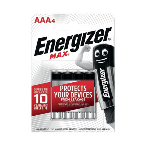Energizer MAX E92 AAA Batteries (Pack of 4) E300124200