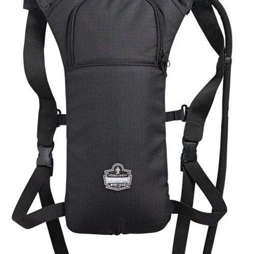 Low Profile Hydration Pack: Keeps workers hydrated when they are away from water sources. Features, Durable 600D water-resistant rip stop polyester shell, Zip-up cap cover keeps debris and contaminants at bay, Insulated pack and tube keeps water cool, 100% anti-microbial bite valve with cover to protect against contaminants, Bite valve cover for protection from contaminants, Breakaway shoulder straps for added safety, Dual Cap bladder featuring Smaller (60mm) cap nestled into Larger (80mm) cap for easy water and ice filling, Capacity: 2L (2000mL) / 70oz / 2.2 hours. Application, Fire/Rescue/EMT, Construction, Freight/Baggage, Oil/Gas Refining, Drilling/Mining, Landscaping/Grounds.