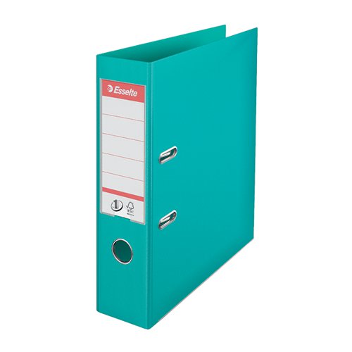 Esselte 75mm Lever Arch File Polypropylene A4 Turquoise (Pack of 10) 811550
