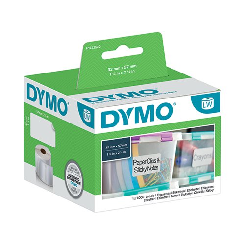 Dymo LabelWriter Labels Multipurpose 57x32mm 11354 S0722540 [Pack 1000]