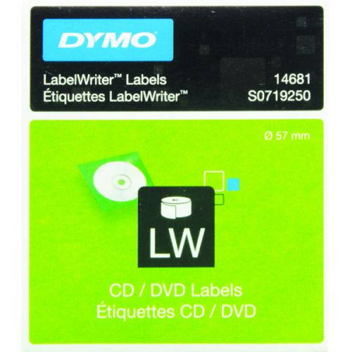Dymo CD/DVD Label White 14681 S0719250