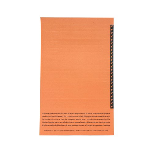 Esselte Orgarex Lateral Insert White with Orange Tip (Pack of 250) 326900