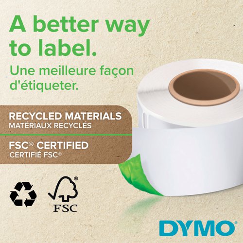 Authentic DYMO LabelWriter Return Address Labels are an efficient and cost-effective solution to all of your mailing, shipping and organisational needs. These large, 25x54mm return address labels provide clear, legible text for accurate delivery of packages. Direct thermal-printing eliminates messy and expensive ink or toner. Self-adhesive, and easy-to-peel labels for fast, precise labelling. Packed in rolls so you can quickly print one label or hundreds with no waste. Compatible with DYMO LabelWriter 450 and 550 Series and 4XL/5XL label makers. Pack of 12.