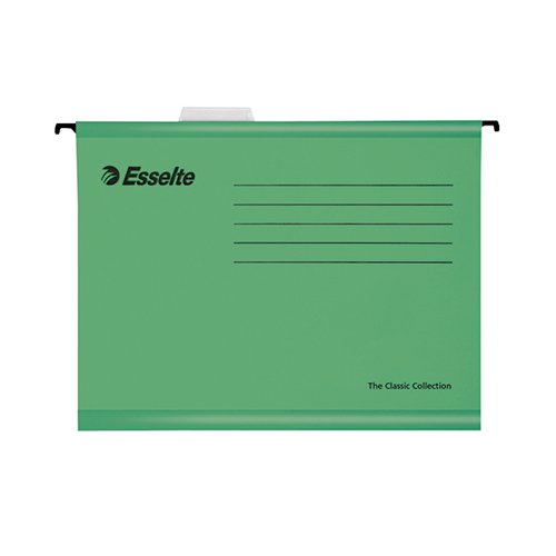 Esselte Classic A4 Green Suspension File (Pack of 25) 90318 ES90318 Buy online at Office 5Star or contact us Tel 01594 810081 for assistance