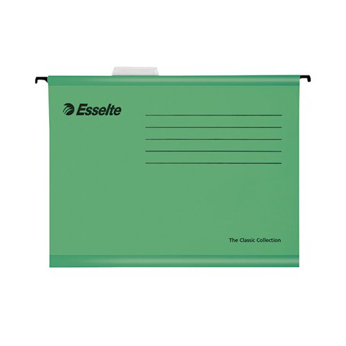 Esselte Classic Foolscap Suspension File Green (Pack of 25) 90337