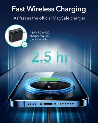 ESR HaloLock Kickstand Wireless Charger MagSafe Compatible Black 2C515AB WayMeet Ltd
