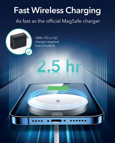 ESR13129 ESR HaloLock Kickstand Wireless Charger MagSafe Compatible White 2C515AW