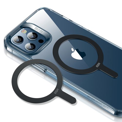 ESR13191 | The ESR HaloLock Universal Ring allows you to upgrade your phone case to MagSafe using this easy-to-install ferromagnetic ring with position lock tail design. The 360 degree magnetic tail design creates a secure position lock and prevents spinning, so your favourite accessories always stay perfectly in place. It ensures perfect alignment between your phone and the charging coil to maximise charging efficiency and allow you to enjoy easier tap-and-go wireless charging.