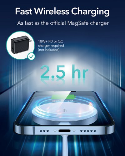 ESR HaloLock Kickstand Wireless Charger MagSafe Compatible Sierra Blue 2C515ABL - ESR13288