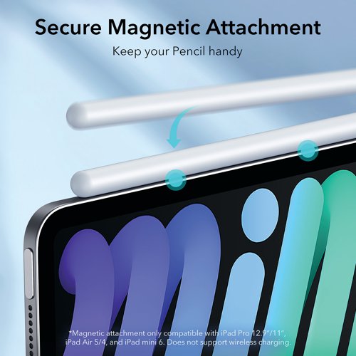 ESR16495 ESR Digital Magnetic Pencil with Tilt Sensitivity Synthetic Resin Nib for iPad White 6C001