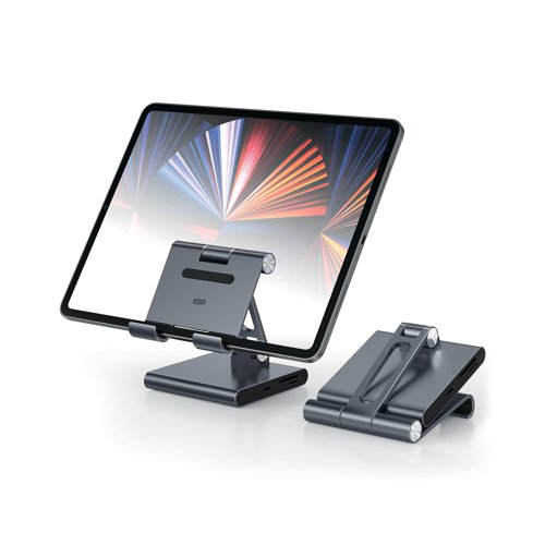 The ESR portable 8-in-1 hub and stand transforms your iPad, Android tablet, or Android phone into the ultimate portable workstation, providing all your expansion needs in the office, at home, or on the go. It easily and quickly folds up into a neat, compact form for space-saving storage and convenient portability when you are on the go.