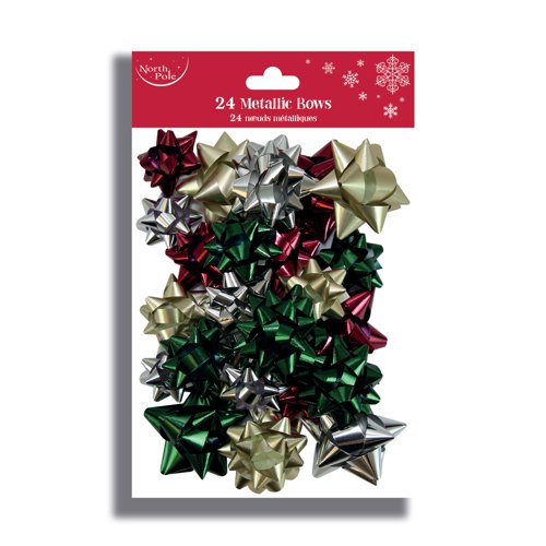 Eurowrap 40 Traditional Metallic Bows Assorted (Pack of 12) X-31403-BC