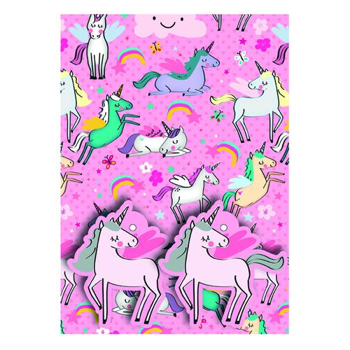 Pink Unicorns Gift Wrap and Tags (Pack of 12) 27237-2S2T