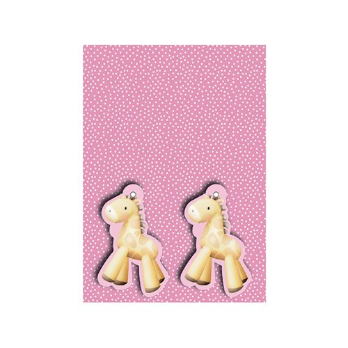 Pink Baby Giraffe Gift Wrap and Tags (Pack of 12) 27231-2S2T