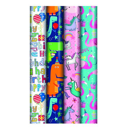 Assorted Kids Gift Wrap (Pack of 39) 27174-GW