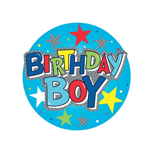 Birthday Boy Giant Badge (Pack of 6) 24780-BB