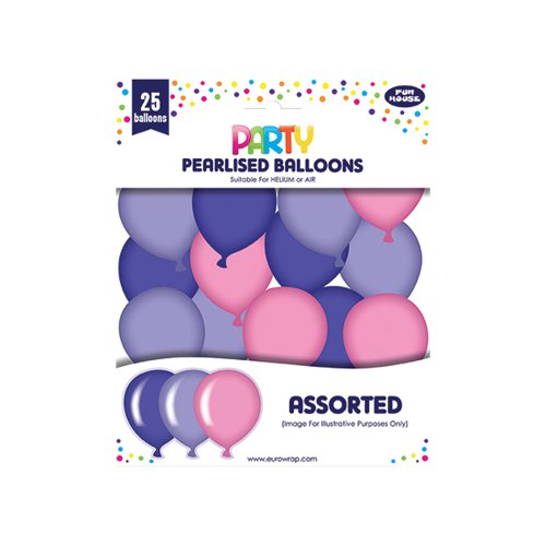 Party Balloons Pink/Purple (Pack of 6) 12924-P-1 EU77822