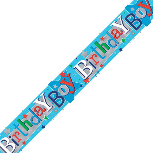 Birthday Boy Banner Blue (Pack of 6) 6837-HBB-3