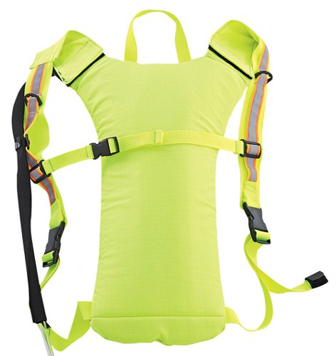 Low Profile Hydration Pack keeps workers hydrated when they are away from water sources. Features, Durable 600D water-resistant rip stop polyester shell. Zip-up cap cover keeps debris and contaminants at bay. Insulated pack and tube keeps water cool. 100% anti-microbial bite valve with cover to protect against contaminants. Bite valve cover for protection from contaminants. Breakaway shoulder straps for added safety. Dual Cap bladder featuring smaller (60mm) cap nestled into larger (80mm) cap for easy water and ice filling. Capacity: 2L (2000ml) / 70oz / 2.2 hours.