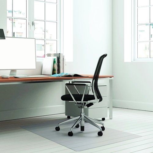FL10695 Cleartex Advantagemat Plus APET Rectangular Chair Mat for Hard Floors 750x1185mm UCCMFLAS0001