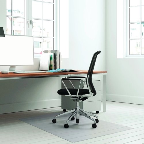 Cleartex Advantagemat Plus APET Rectangular Chair Mat for Hard Floors 900x1200mm UCCMFLAS0002 - Floortex Europe Ltd - FL10696 - McArdle Computer and Office Supplies