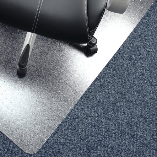 Floortex Advantagemat PVC Rectangular Chair Mat for Carpets up to 6mm 1500x1200x22mm Clear 1115225EV | FL74112 | Floortex Europe Ltd