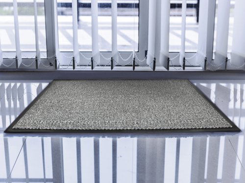 FL74441 | Specially designed to suck up dust and moisture, this range of Dust Control mats from Floortex are ideal for placing just inside the door. In a smart black and white with an anti-slip backing to ensure they stay put, these mats will keep your office safe and tidy on rainy days. They can be easily cleaned with a vacuum cleaner or hose pipe, and will ensure your office flooring stays in brilliant condition.