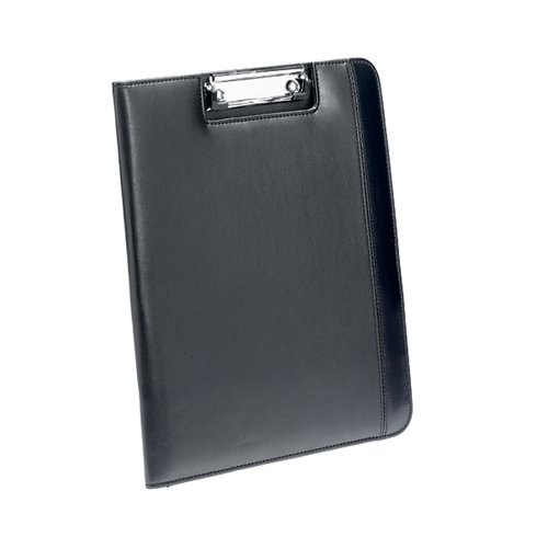 i-Stay Conference Folder with Clipboard A4 Faux Leather Black FI6539
