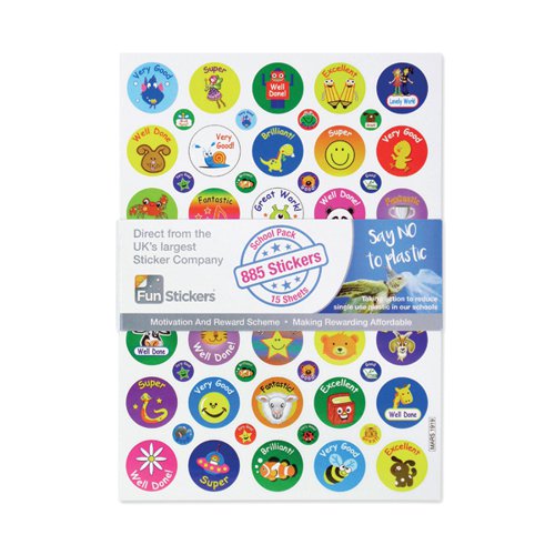 Fun Stickers 885 Motivational Stickers A5 (Pack of 15) Mars 1919