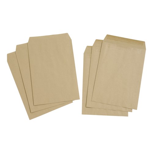 5 Star Value Envelope C4 Pocket Self Seal 80gsm Plain Manilla (Pack of 250)