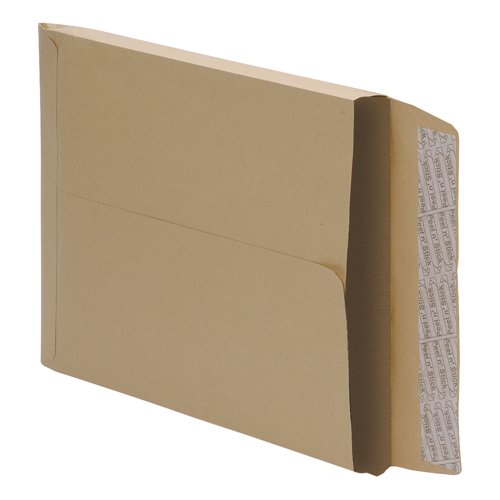 5 Star Office Envelopes C4 Gusset 25mm Peel And Seal 115gsm Manilla Pack Of 125